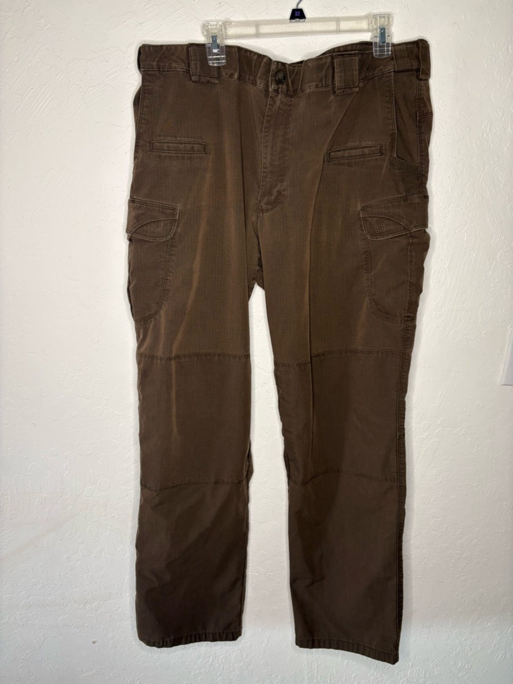 5.11 Tactical Stryke Pants Men 41x33 Brown Canvas Cargo Pockets Utility 7436-117